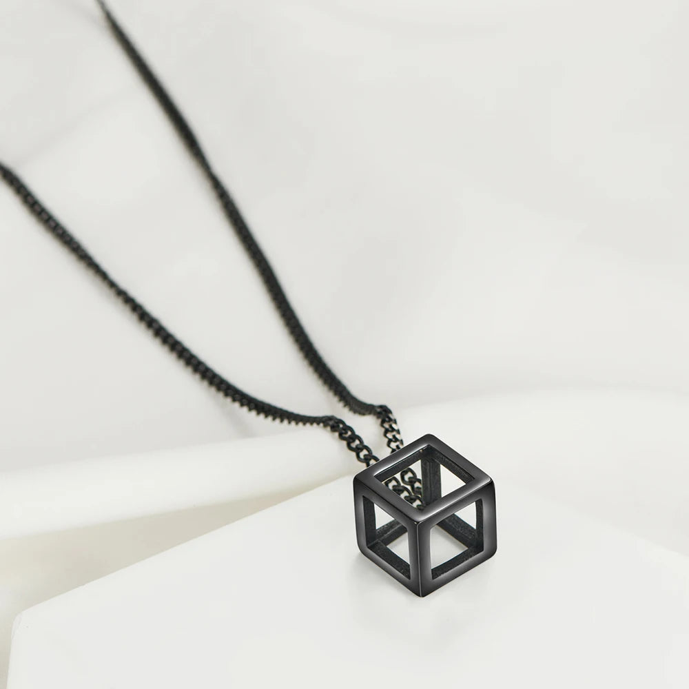Hollow Cube Necklaces