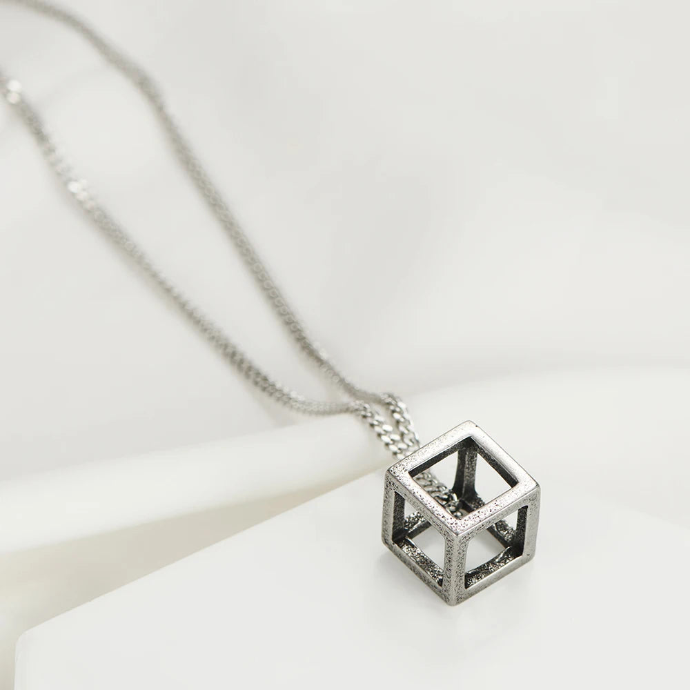Hollow Cube Necklaces