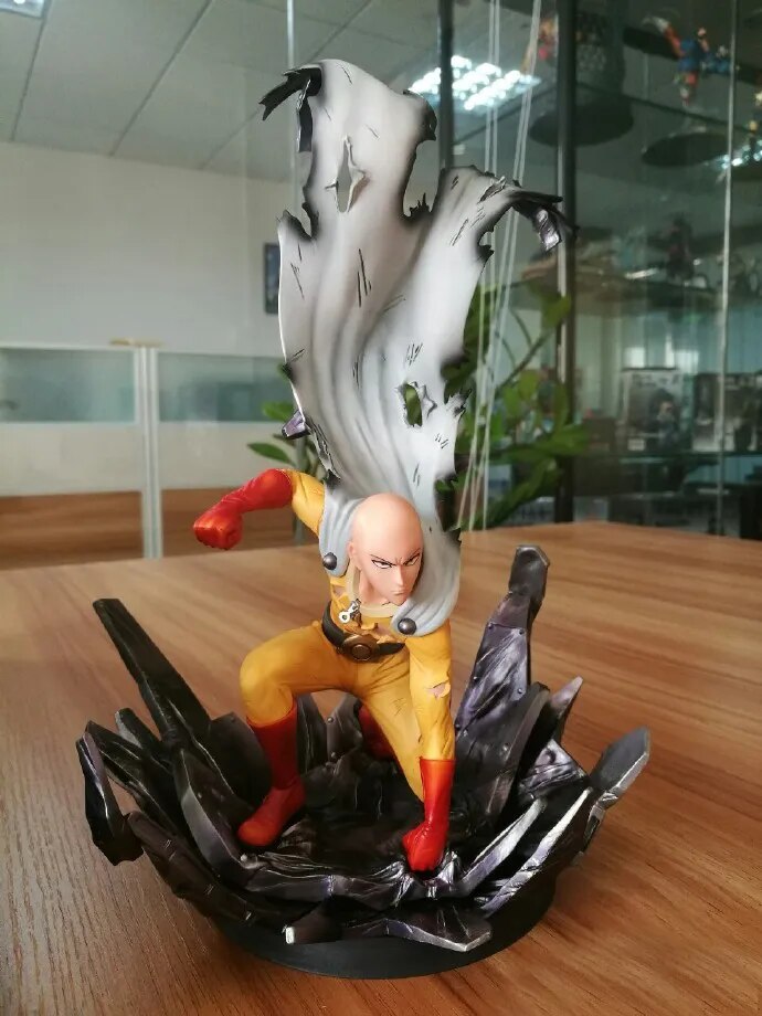 Saitama One Punch Man Inspired Dynamic Ground Destructing Action Statue
