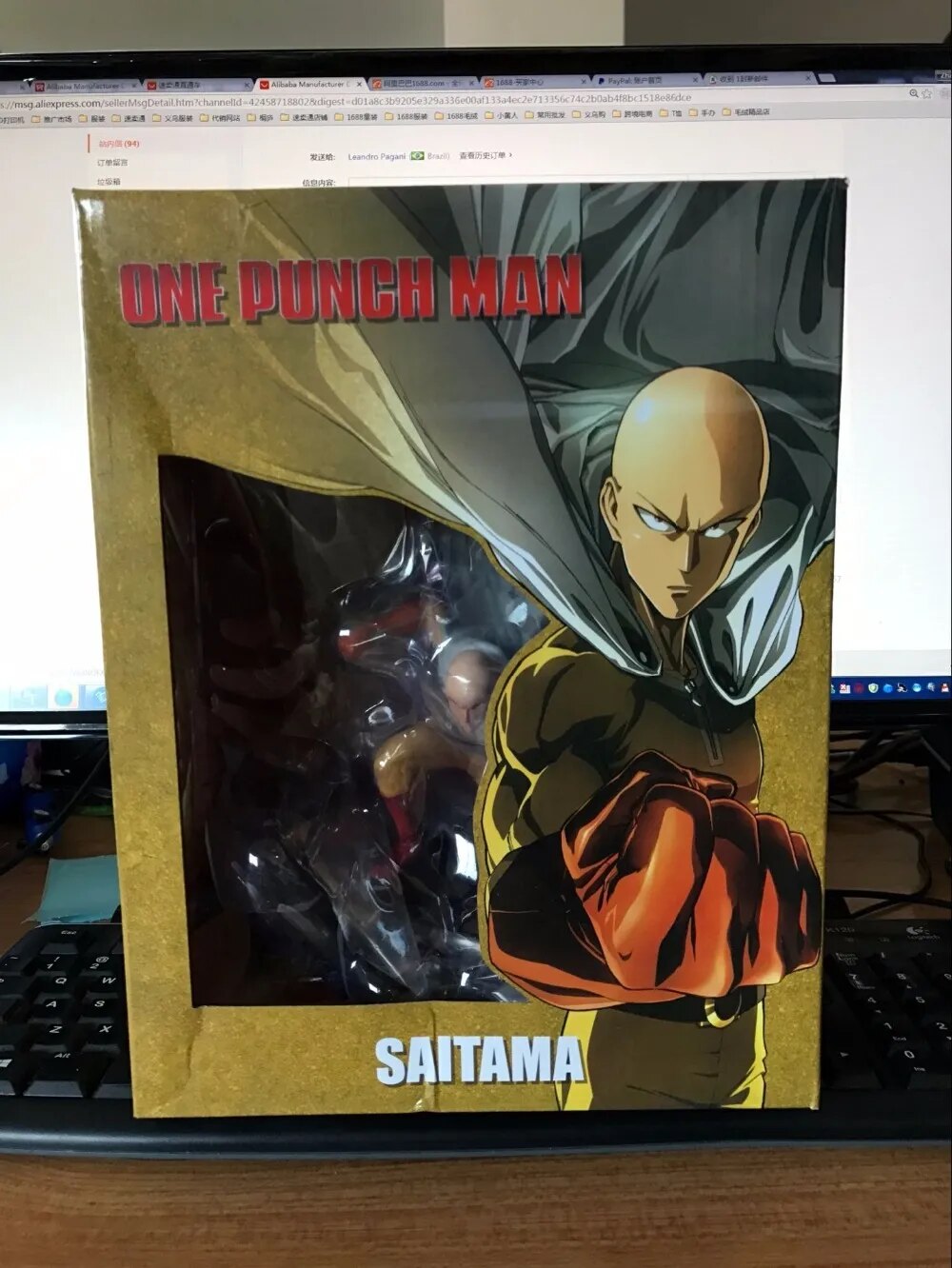 Saitama One Punch Man Inspired Dynamic Ground Destructing Action Statue