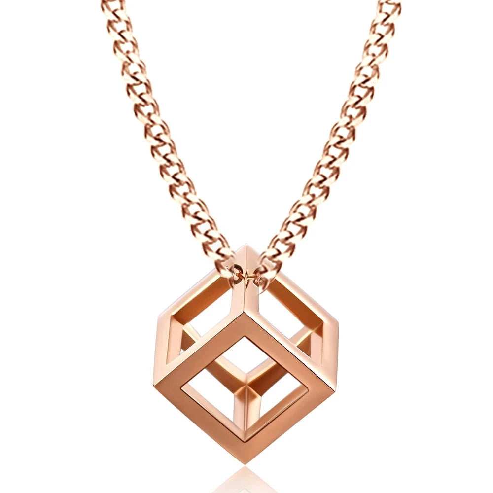 Hollow Cube Necklaces