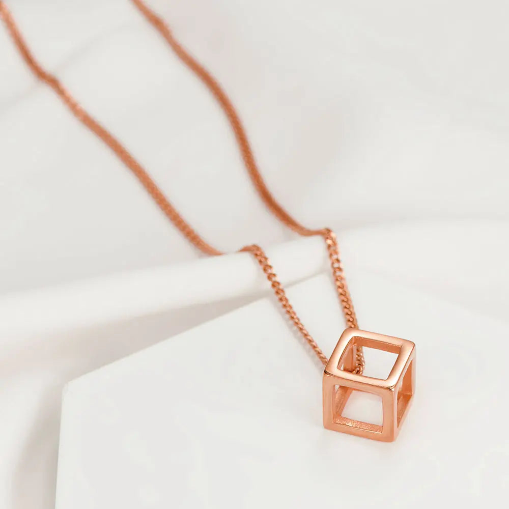 Hollow Cube Necklaces