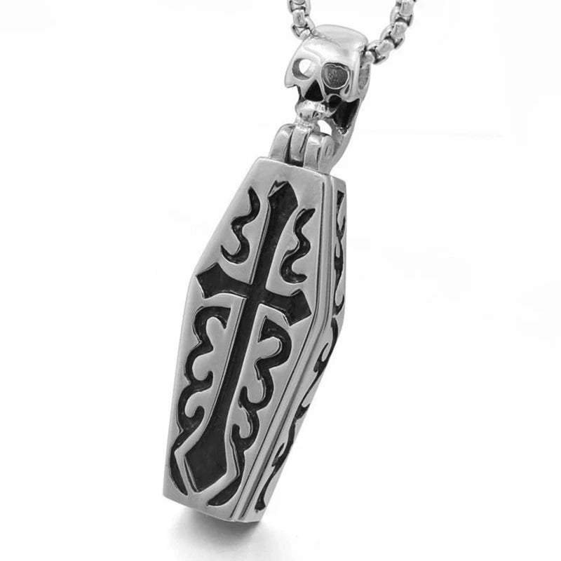 Steampunk Coffin Skeleton Pendant