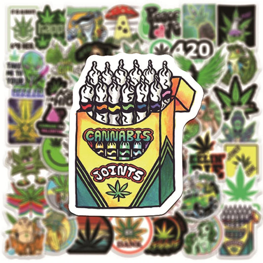 New Leaves Weed Themed Stickers