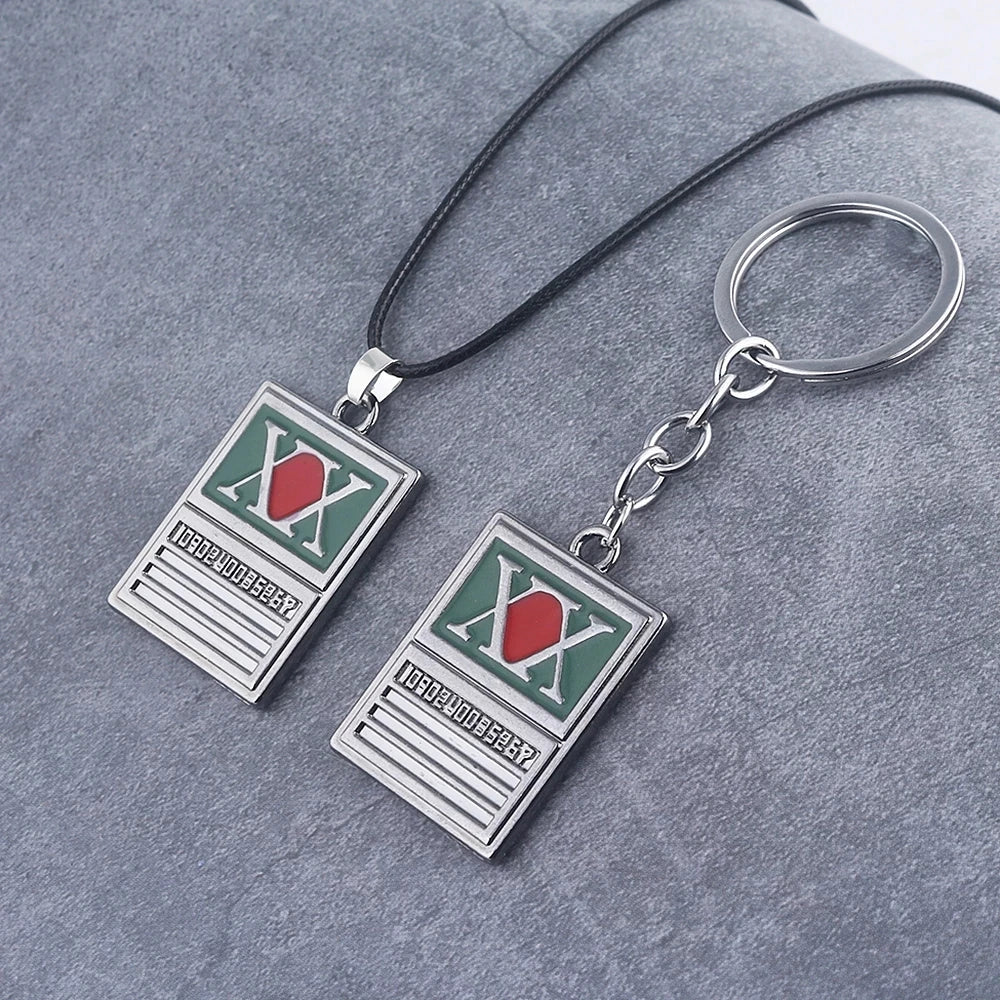 Anime Hunter x Hunter Inspired Hunters License Necklace and Keychain