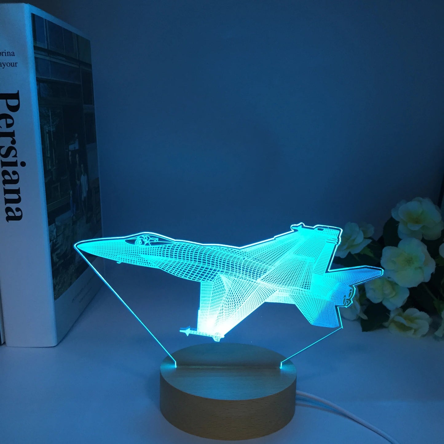 3D F18 Fighter Jet Night Lamp