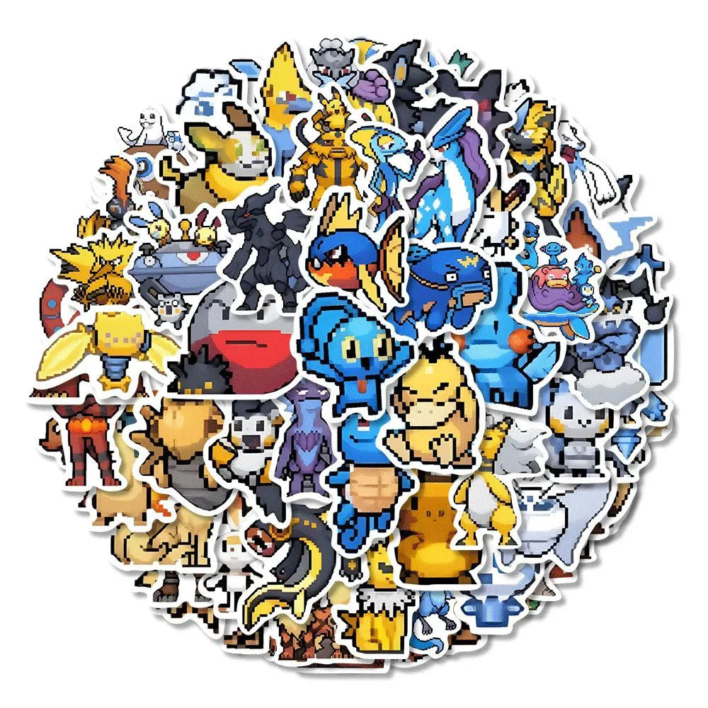 Pokemon Themed Cute Pixel Stickers