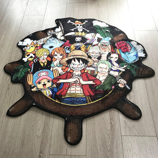 One Piece Rudder Themed Rug