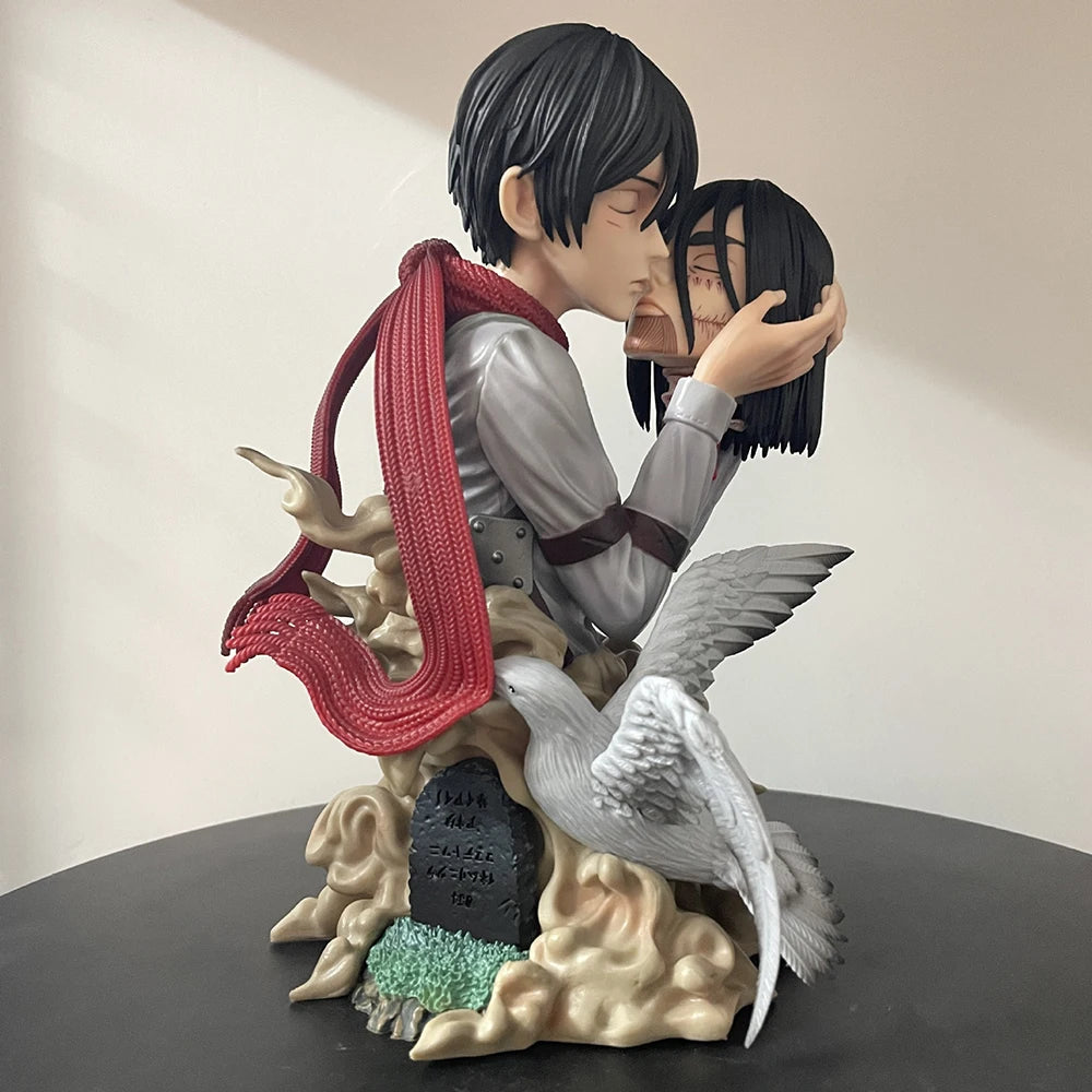 Attack on Titan Mikasa & Eren Final Kiss Statue