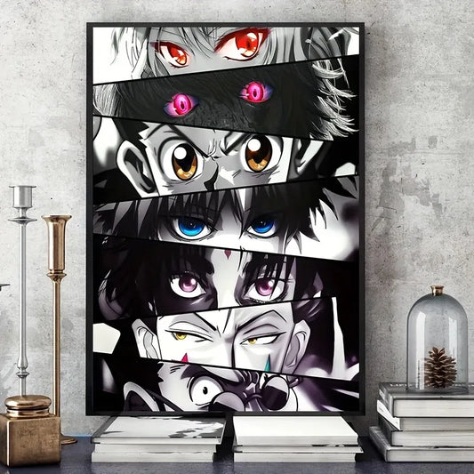 Hunter X Hunter Inspired Anime Eyes Wall Art