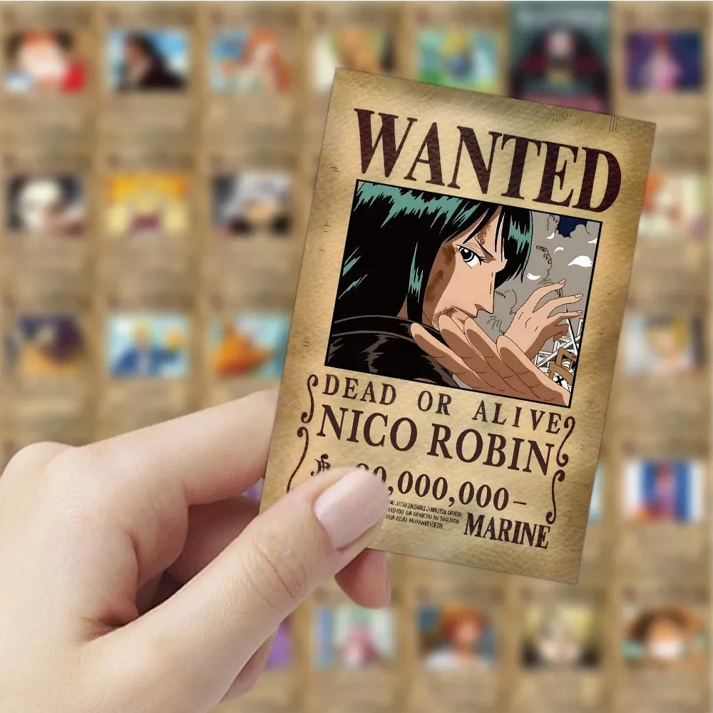 One Piece Wanted Posters Anime Cartoon Stickers