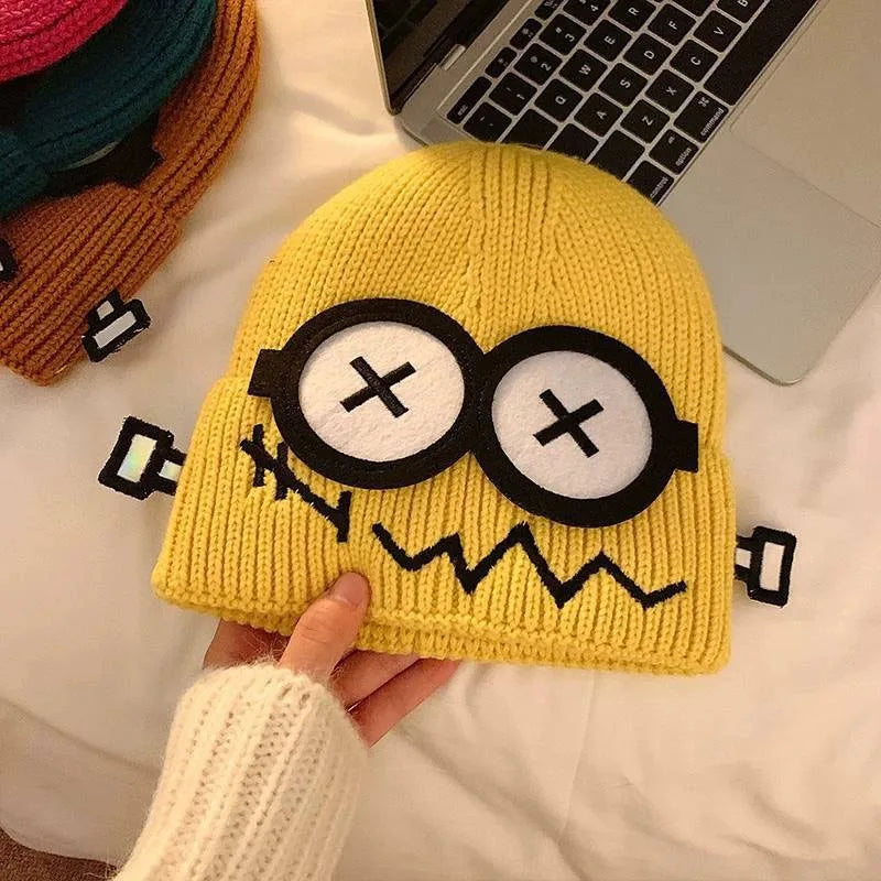 Robot Crashed Cartoon Themed Winter Beanie