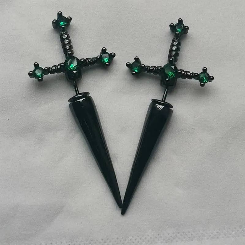 Gothic Anime Inspired Sword/Dagger Earrings