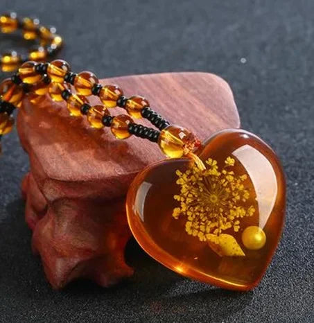 Amber Brine Beeswax Necklace