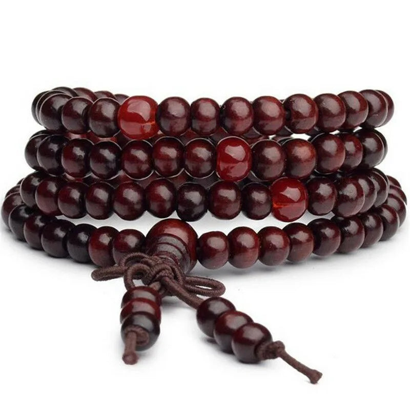 Natural Sandalwood Meditation Bead Bracelet
