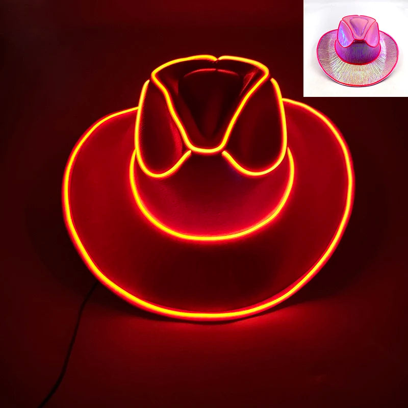 Glowing LED Cowboy & Cowgirl Hats