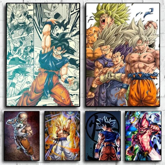 Dynamic Dragon Ball Inspired Wall Prints