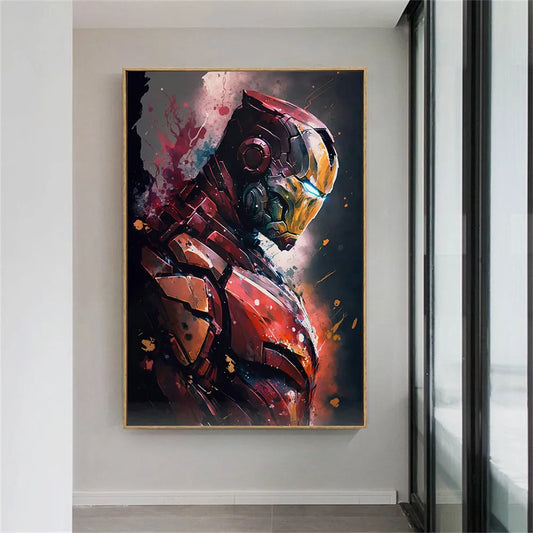 Iron Man Influenced Vivid Wall Art