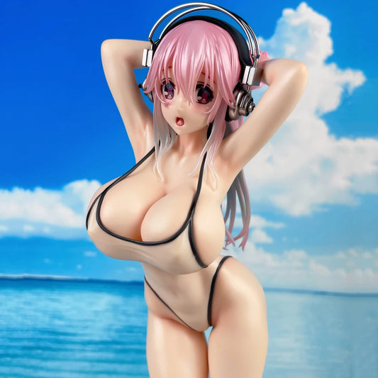 Sexy Super Sonico Inspired SoniComi White Swimsuit Hentai Statue