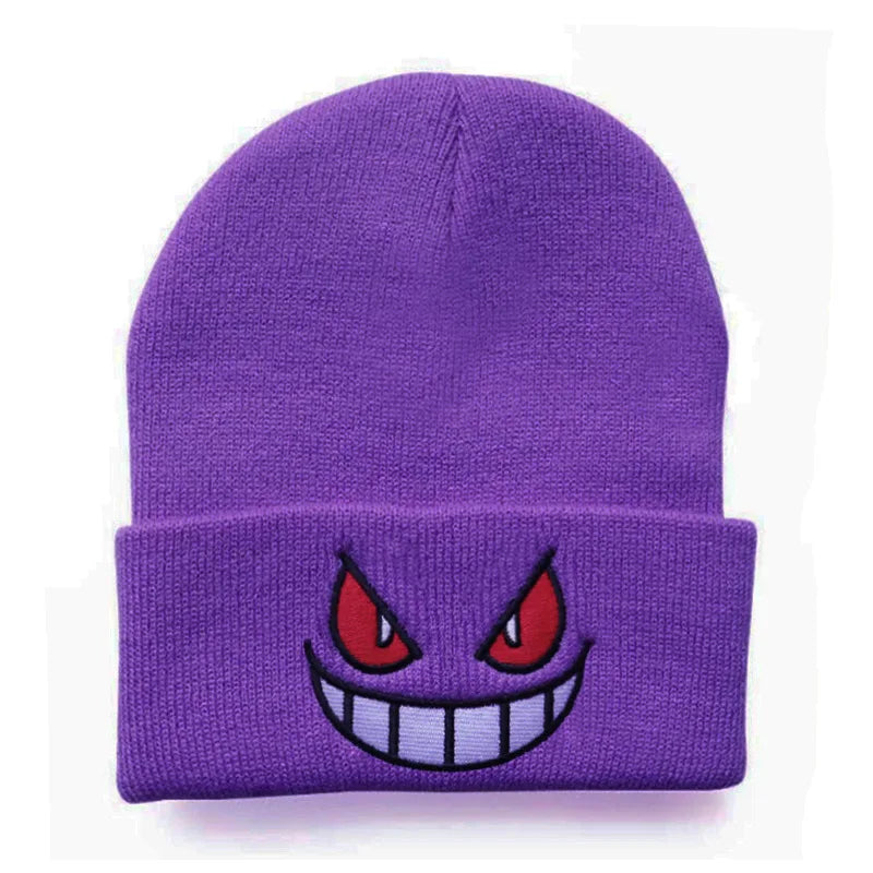 Mischievous Cartoon Character Face Knitted Beenies