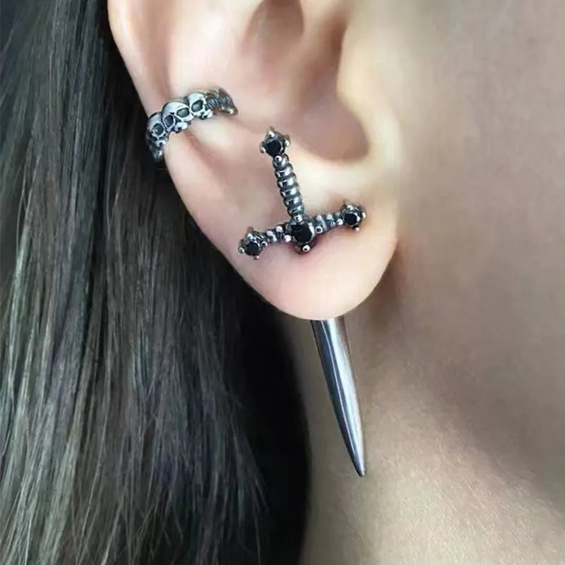 Gothic Anime Inspired Sword/Dagger Earrings