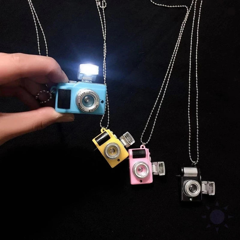 Fashion Flash Light Camera Necklace