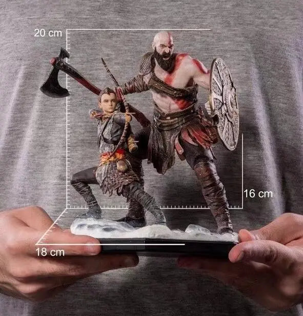 God Of War Themed Kratos and Atreus Action Statue