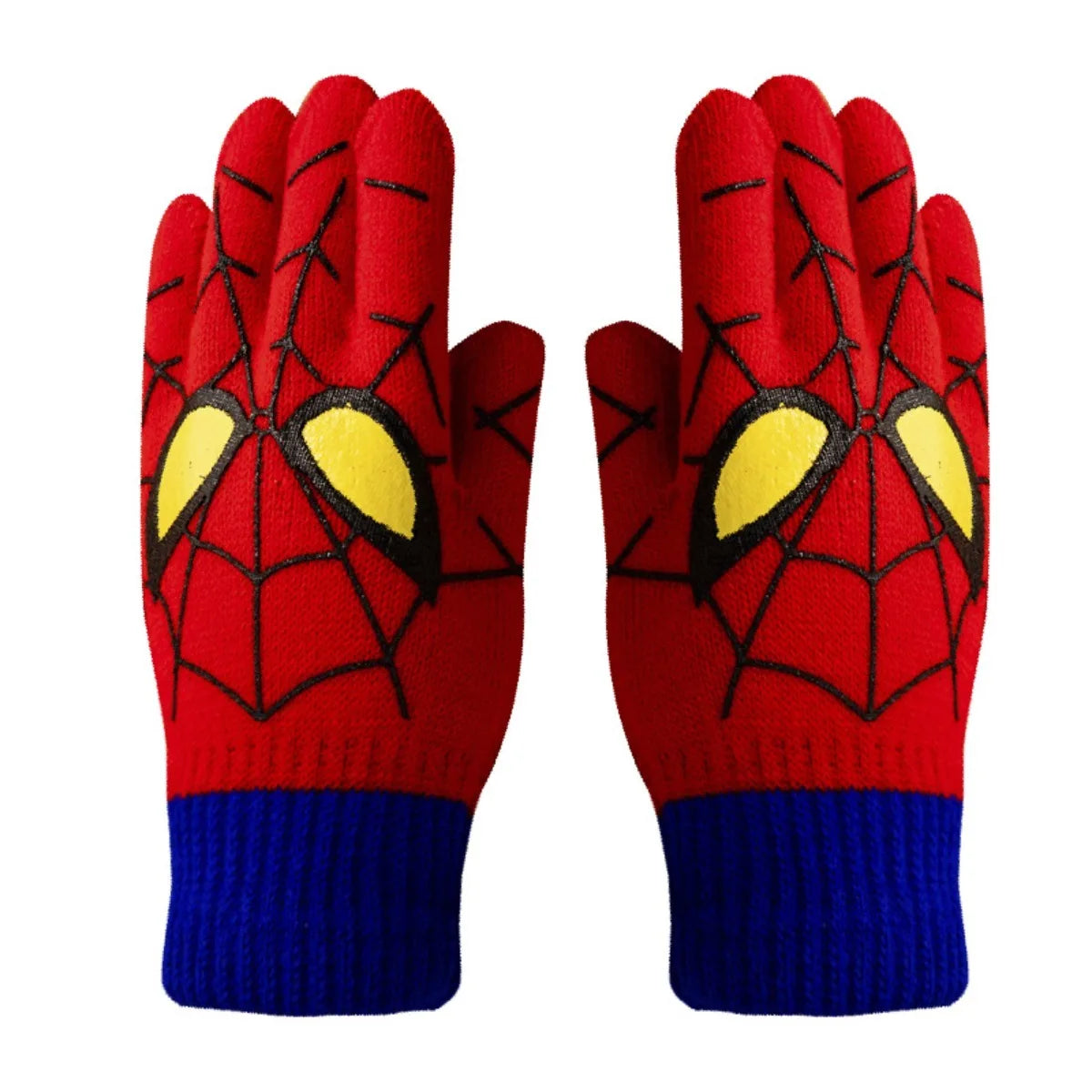 Spiderman Themed Winter Knitted Kids Gloves