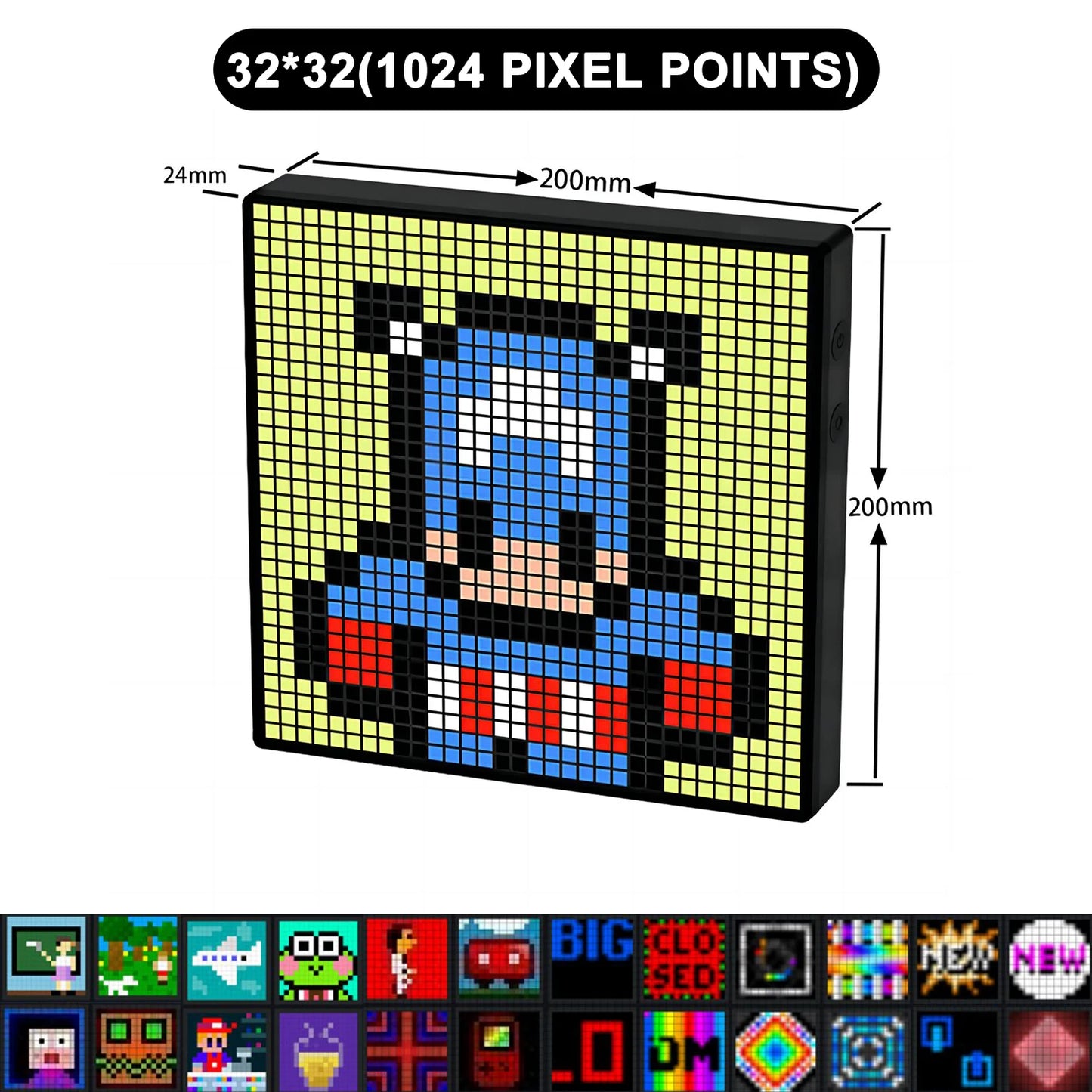 Programmable Pixel Art RGB LED Display