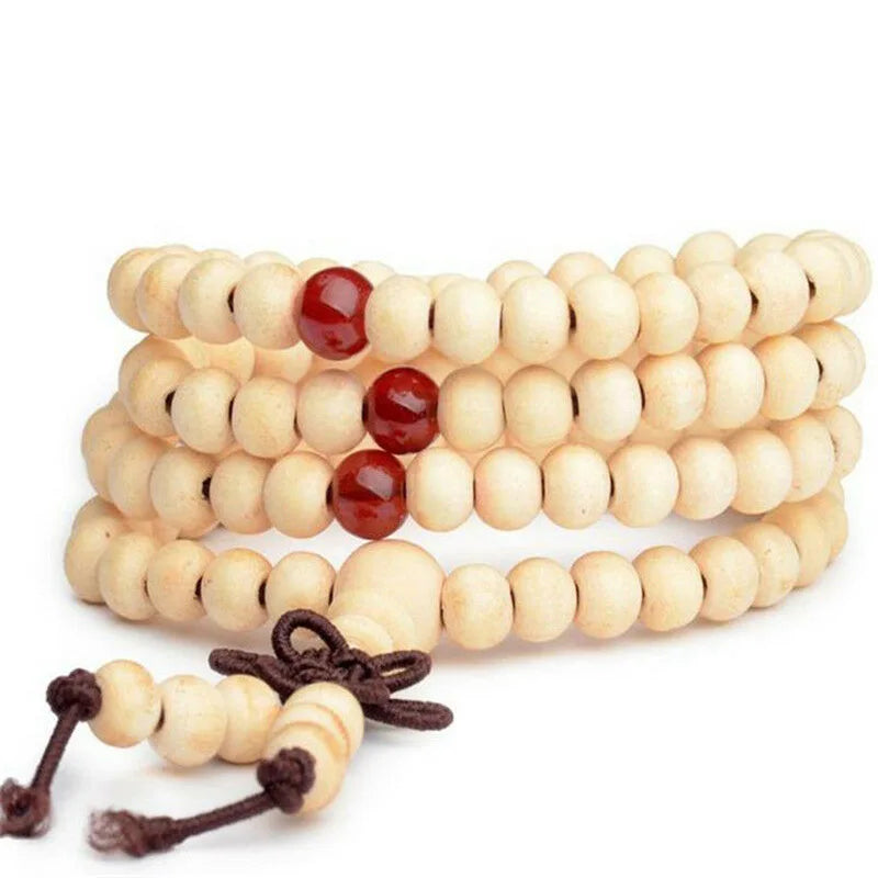 Natural Sandalwood Meditation Bead Bracelet