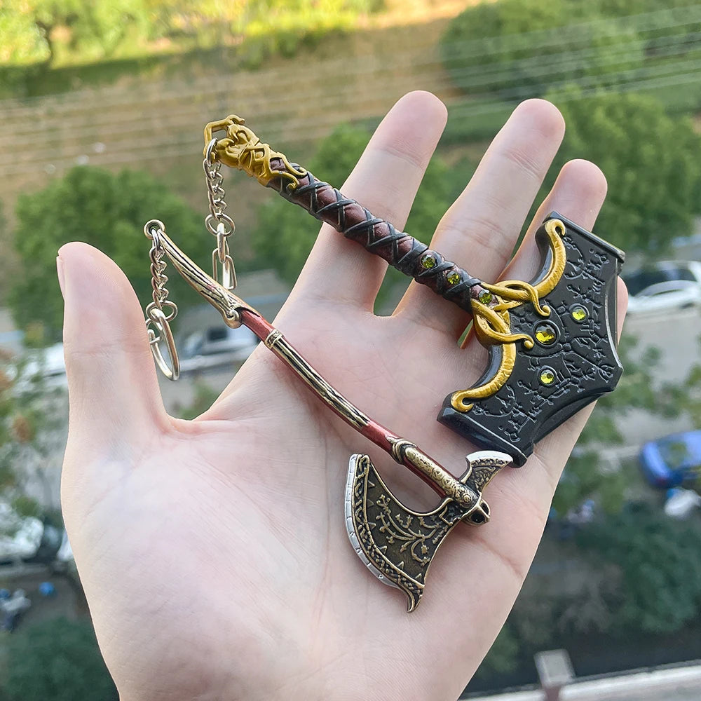 God of War 5 Ragnarok Themed Keychains