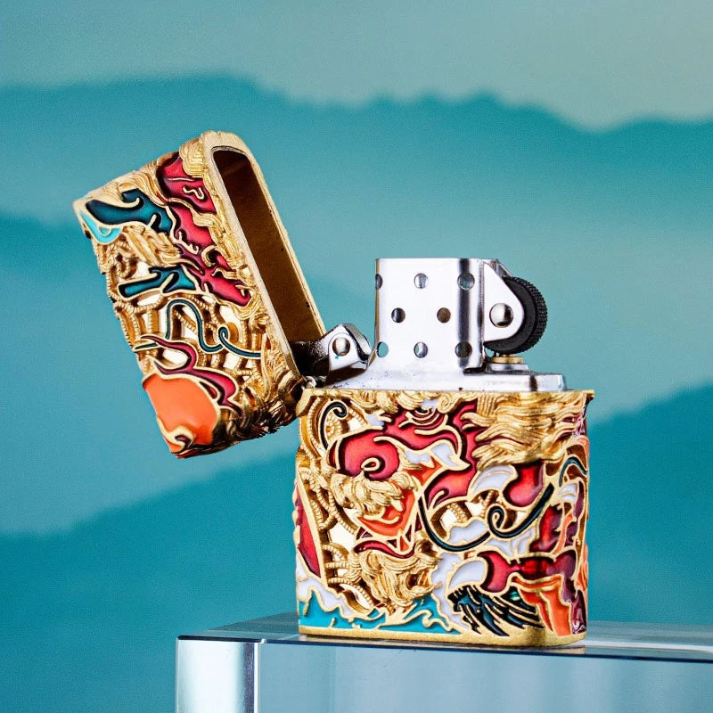 Trendy Artsy Metal Kerosine Lighter