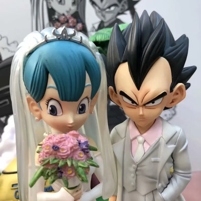 Anime Dragon Ball Z Inspired Vegeta & Bulma Wedding Statue