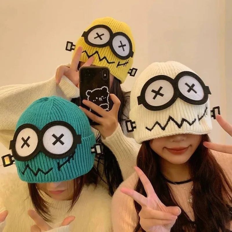 Robot Crashed Cartoon Themed Winter Beanie