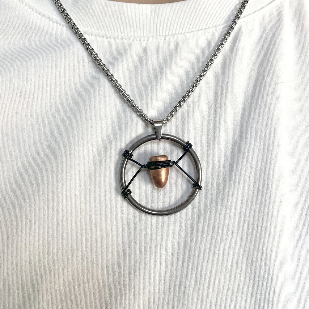 Cyberpunk Themed Metal Retro Bullet Pendant Necklace