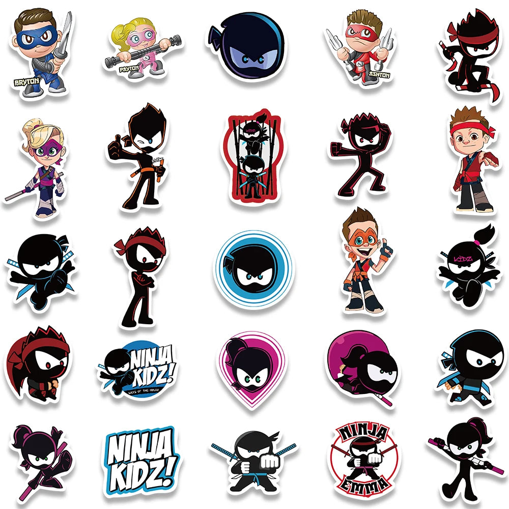 Ninja Kidz Cool Game Anime Stickers