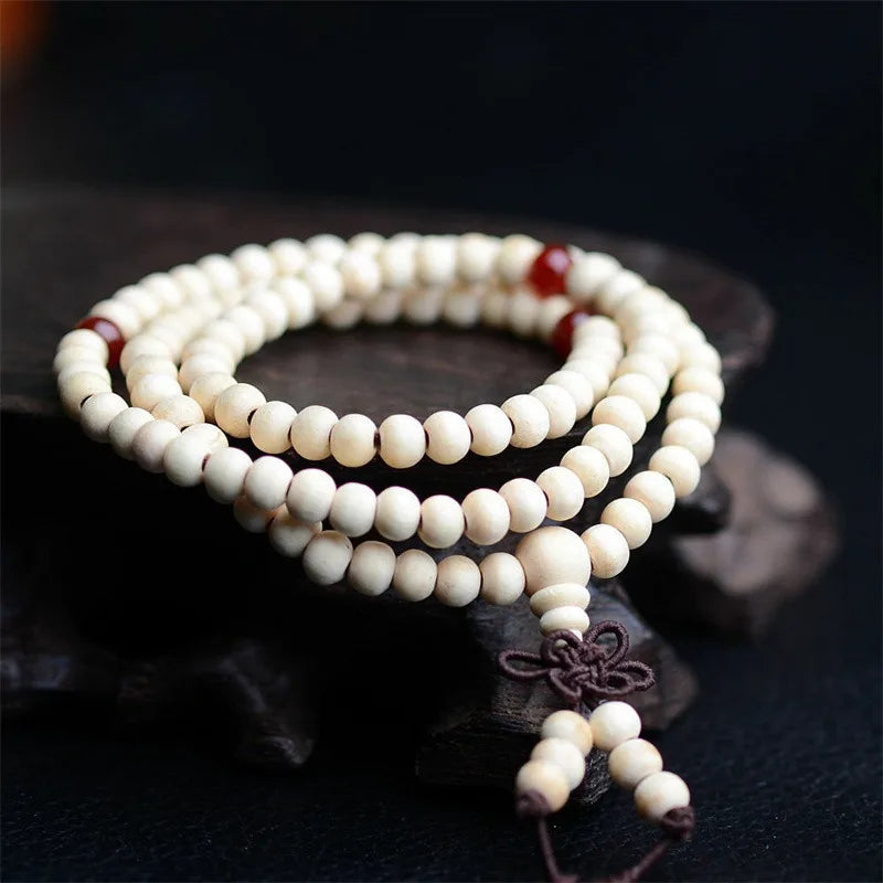 Natural Sandalwood Meditation Bead Bracelet