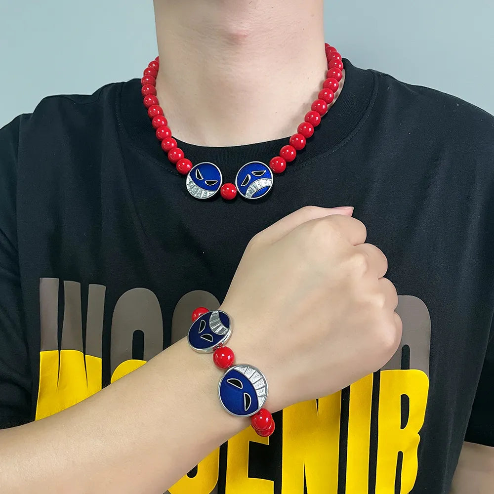 One Piece Inspired Portgas D Necklace and Bracelet