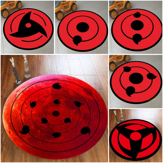 Naruto Anime Uchiha Sharingan Themed Rugs
