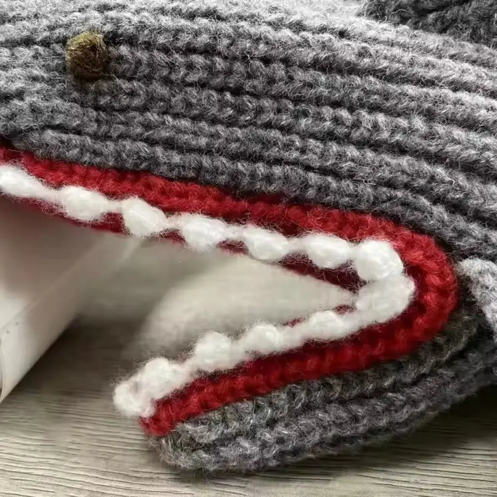 Unique Funny Shark Knitted Mittens