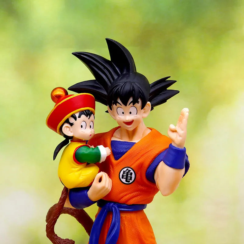 Anime Dragon Ball Goku and Son Kid Gohan Bonding Statue