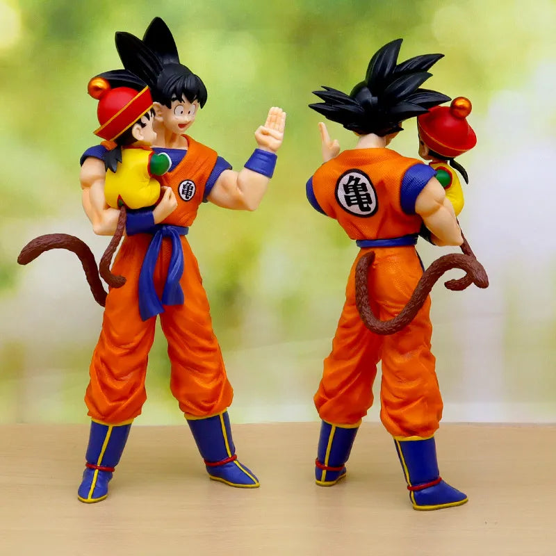 Anime Dragon Ball Goku and Son Kid Gohan Bonding Statue