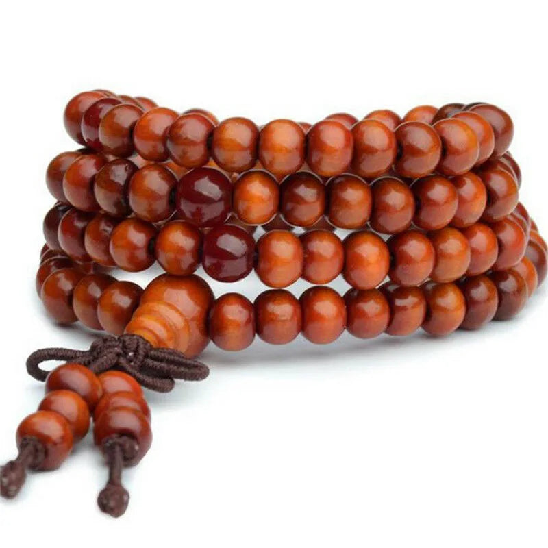 Natural Sandalwood Meditation Bead Bracelet