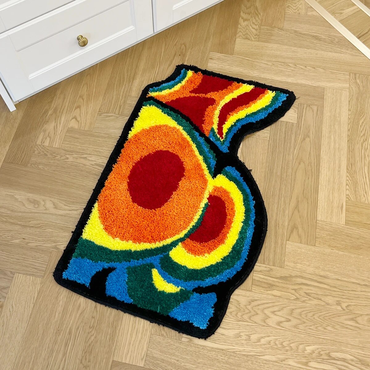 Sexy Woman Butt Infrared Colored Rug,