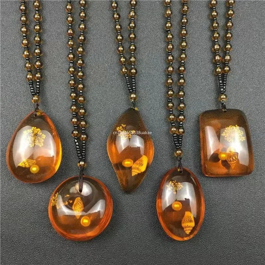 Amber Brine Beeswax Necklace