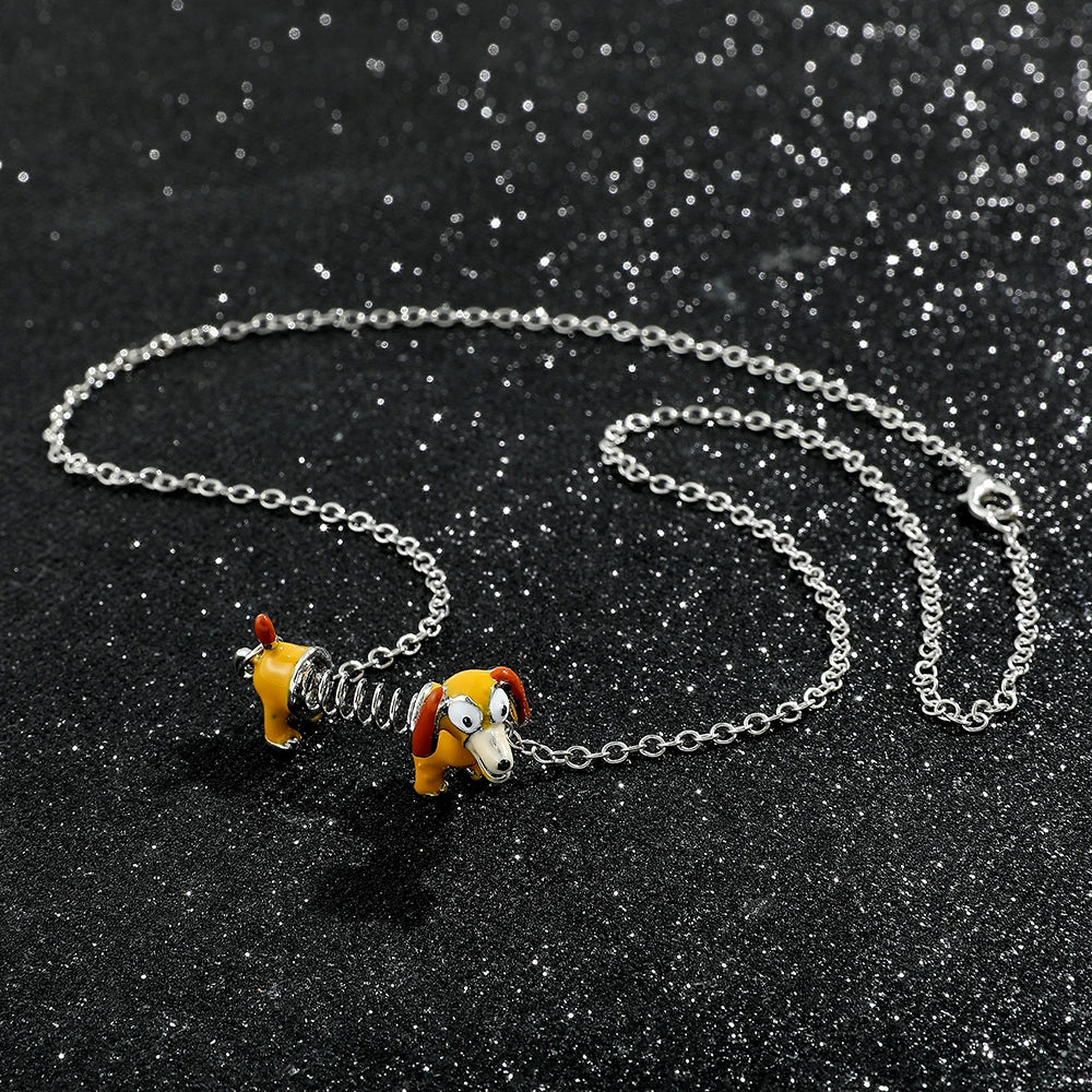 Slinky Dog Pendant Necklace