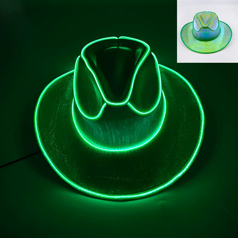 Glowing LED Cowboy & Cowgirl Hats