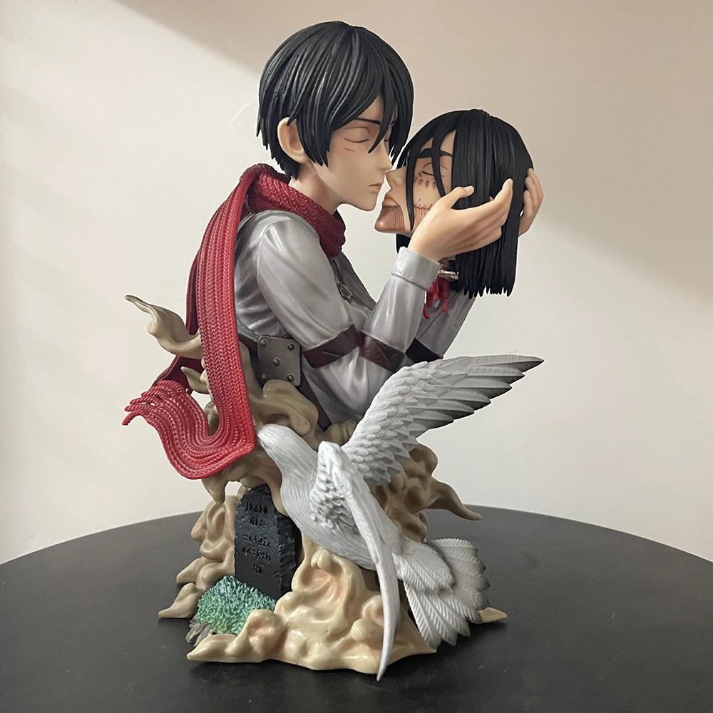 Attack on Titan Mikasa & Eren Final Kiss Statue