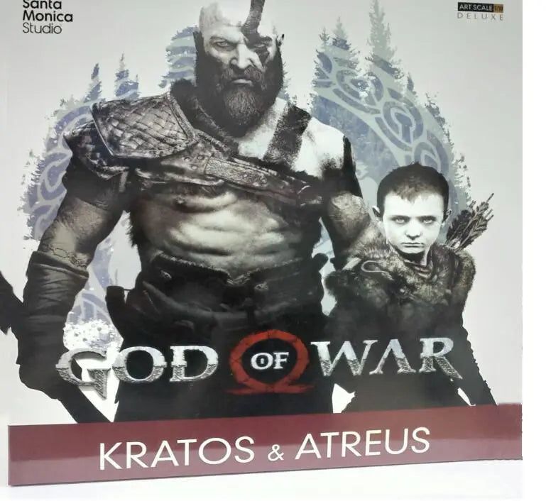 God Of War Themed Kratos and Atreus Action Statue