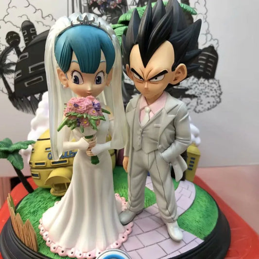 Anime Dragon Ball Z Inspired Vegeta & Bulma Wedding Statue